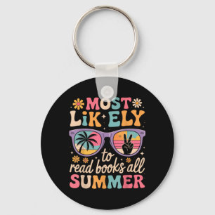 Most Likely To Read Books Summer Teacher Student Keychain