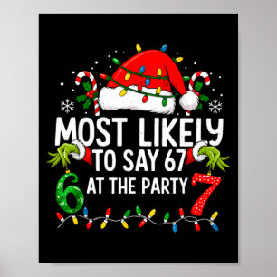 Most Likely To Say 6 7 Alpha Gen Slang Six Seven M Poster