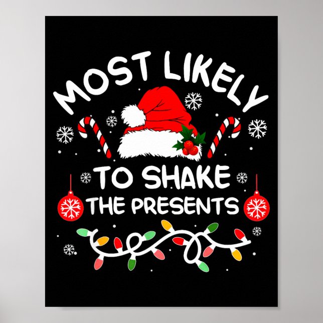 Most Likely To Shake The Xmas Family Matching 2025 Poster (Front)