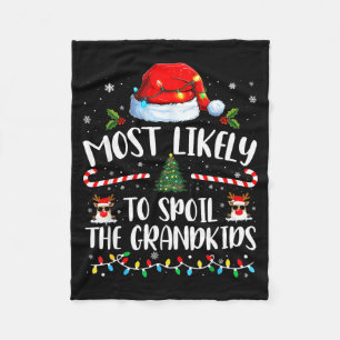 Most Likely To Sil The Grandkids Family Matching C Fleece Blanket