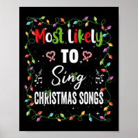 Most Likely To Sing Christmas Songs Family Matchin