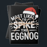 Most Likely To Spike The Eggnog Christmas Matching Wrapping Paper Sheet<br><div class="desc">Most Likely To Spike The Eggnog Christmas Matching</div>
