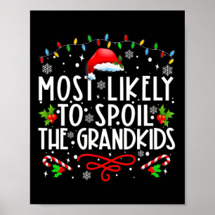 Most Likely To Spoil The Grandkids Fun Christmas G Poster