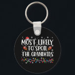 Most Likely To Spoil The Grandkids Funny Christmas Keychain<br><div class="desc">Most Likely To Spoil The Grandkids Funny Christmas</div>