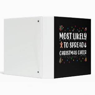 Most Likely To Spread Christmas Cheer Family Xmas Binder