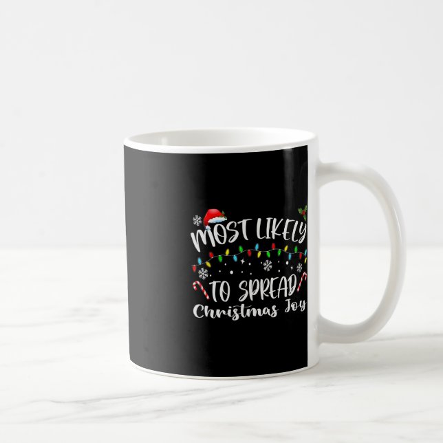 Most Likely To Spread Christmas Joy  Coffee Mug (Right)