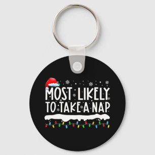 Most Likely To Take A Nap Family Matching Christma Keychain