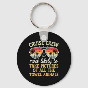 Most Likely To Take Pictures Of Towel Animals Fami Keychain