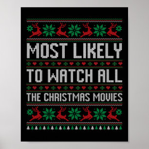 Most Likely To Watch All The Christmas Movies Fami Poster