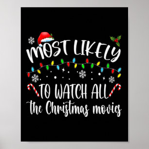 Most Likely To Watch All The Christmas Movies Fami Poster