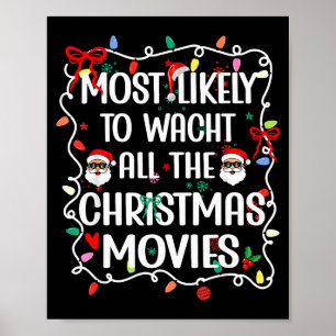 Most Likely To Watch All The Christmas Movies Fami Poster