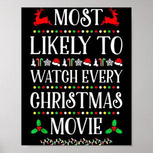 Most Likely To Watch Every Christmas Movie Christm Poster