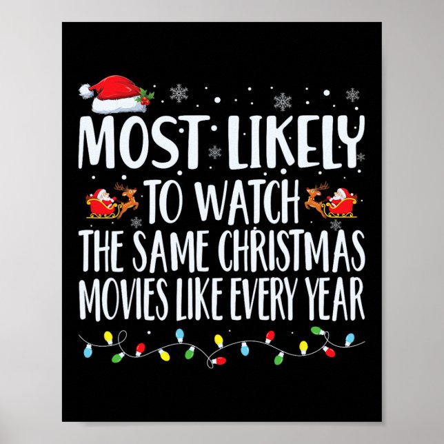 Most Likely to Watch The Same Christmas Movies Chr Poster (Front)