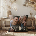 Most Loved BOYFRIEND' Cute Photo Gift  Throw Pillow<br><div class="desc">This adorable, personalized photo pillow is a charming way to remind your boyfriend how much you love him. Just upload a picture, customize the text, and choose a unique colour scheme. It's the ideal gift for Christmas or birthdays—or any day you want to let him know how much he means...</div>