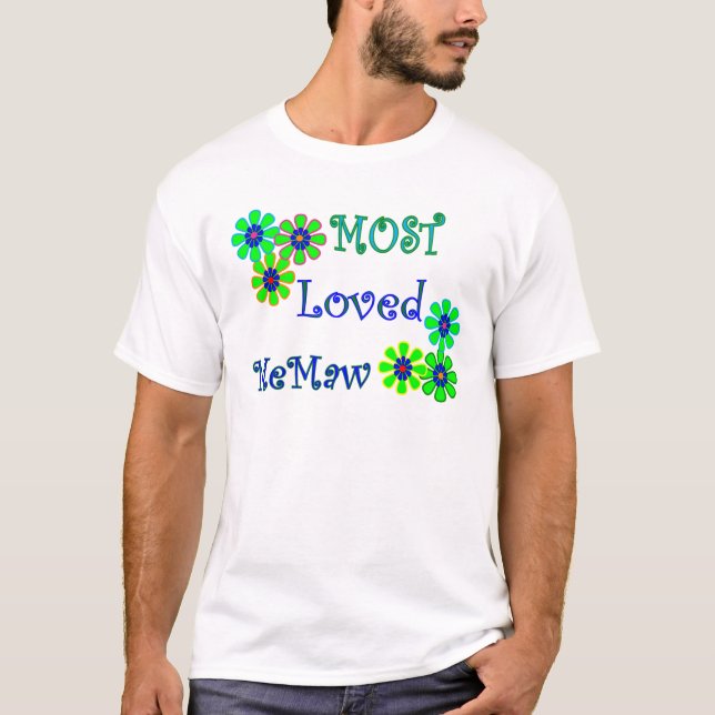 "Most Loved MeMaw"  Mother's Day Gifts T-Shirt (Front)