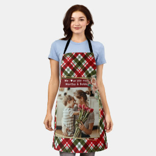 Most Loved MOM MOTHER - Floral Frame CUTE Photo Apron