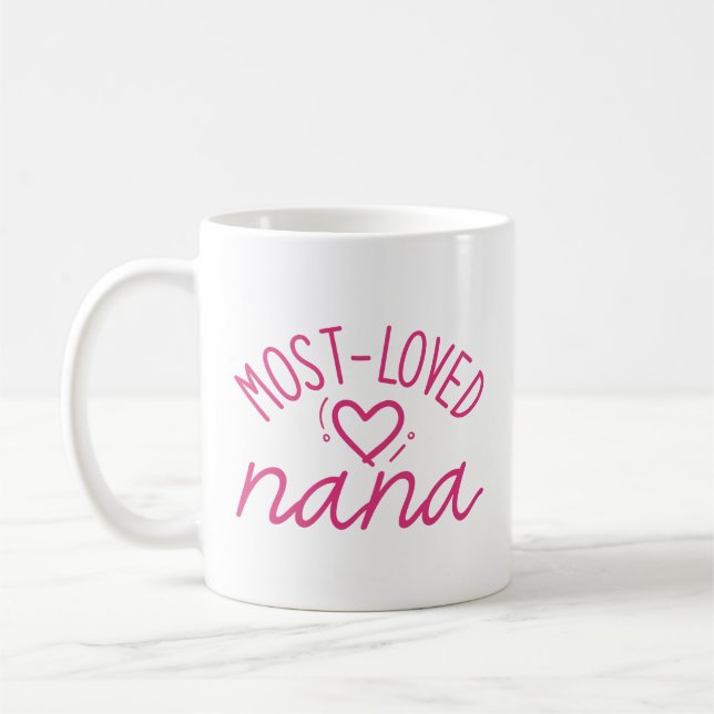 Most-Loved Nana Coffee Mug (Left)