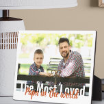 Most Loved Papa in the World Editable Photo Plaque<br><div class="desc">Modern photo plaque for the most loved papa in the world. The photo template is set up for you to add your favourite photo, which is displayed in landscape format. The wording is fully editable and currently reads "The Most Loved Papa in the world" and you easily edit this to...</div>