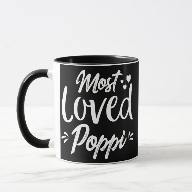 Most Loved Poppi Best Poppi Ever Fathers Day For Mug (Left)