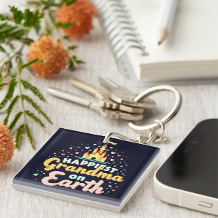 Most Magical Grandma, Fantasy Castle Keychain