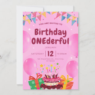 Most ONEderful Time of the Year Winter Birthday Invitation
