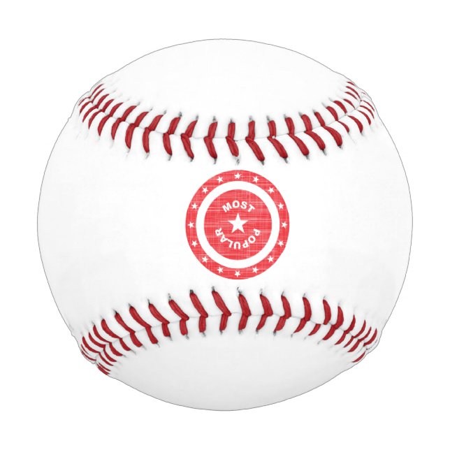 Most Popular Red Rubber Ink Stamp Baseball (Front)