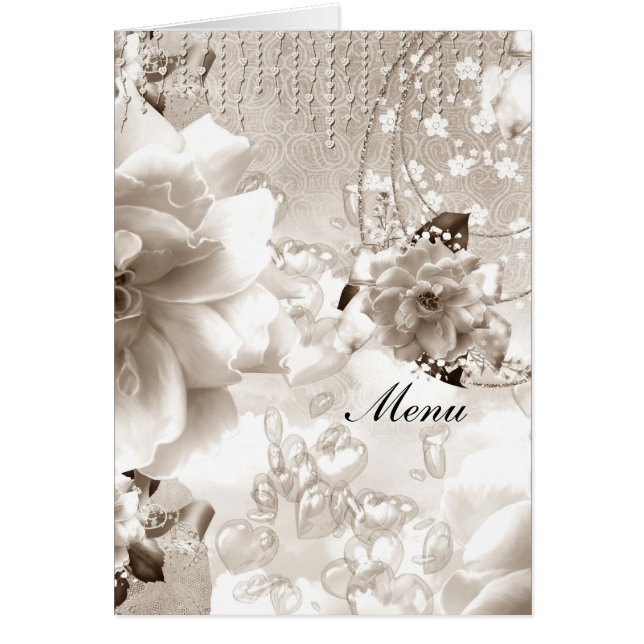Most Popular Wedding Menu Sepia (Front)