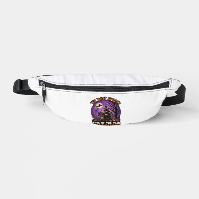 Most Spooky Halloween Haunted House Witch Pumpkins Fanny Pack (Front)
