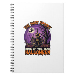 Most Spooky Halloween Haunted House Witch Pumpkins Notebook