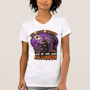 Most Spooky Halloween Haunted House Witch Pumpkins T-Shirt