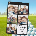 Most Tee-Riffic DAD Custom 5 Photo Father's Day Golf Towel<br><div class="desc">Most Tee-Riffic Dad ... Two of your favourite things , golf and your kids ! Now you can take them with you as you play 18 holes . Customize these golf towel with your child's favourite photos and name. Whether it's a father birthday, fathers day or Christmas, these dad golf...</div>