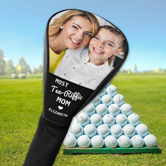 Most Tee-Riffic MOM Personalized Golfer Photo Golf Head Cover (Creator Uploaded)