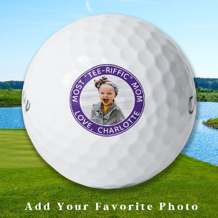 Most Tee-Riffic MOM Personalized Photo Golfer Golf Balls