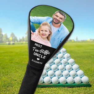 Most Tee-Riffic UNCLE Personalized Golfer Photo Golf Head Cover