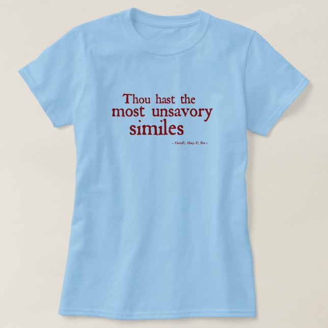 Most Unsavory Similes T-Shirt (Design Front)