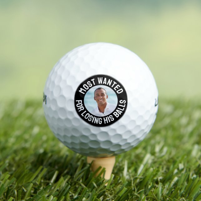 Most Wanted Funny Personalized Photo Lost Golf Balls (Insitu Tee)