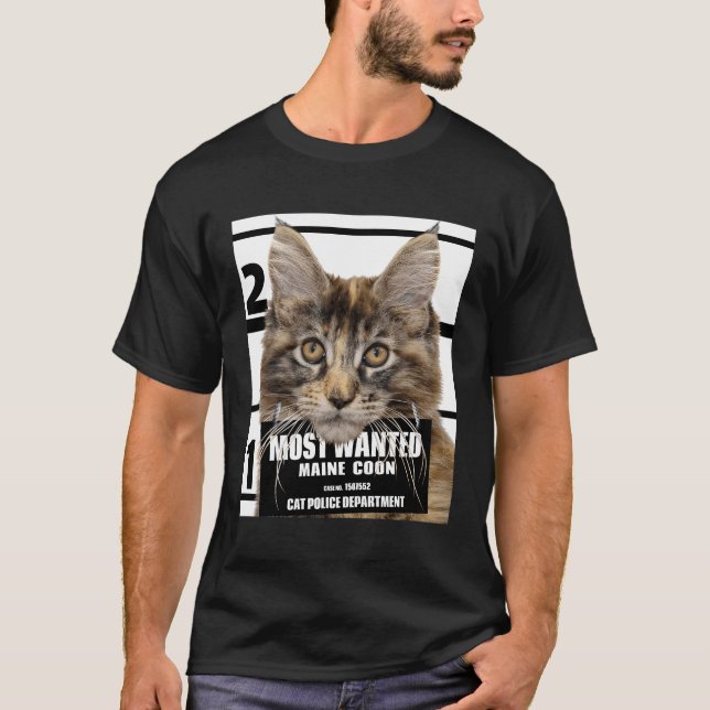 Most Wanted Maine Coon Cat Cute Funny Cat Sweat T-Shirt (Front)