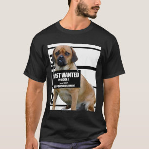 Most Wanted Puggle Cute Pug Beagle Tee