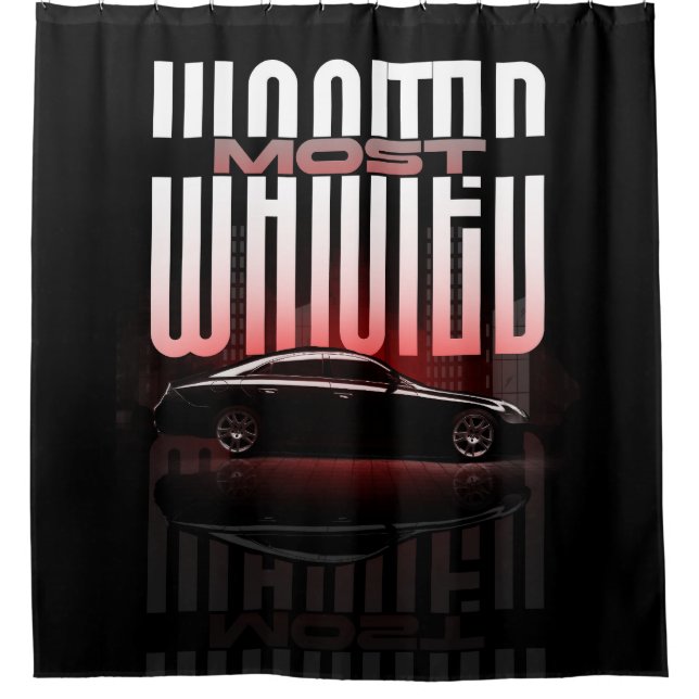 Most Wanted Street Racer Shower Curtain (Front)