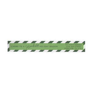 Most Wonderful Green Stripe Return Address Label