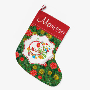 Most Wonderful Simply Incredible Fantastic Mom Large Christmas Stocking