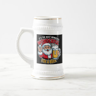 Most wonderful time beer Santa Stein