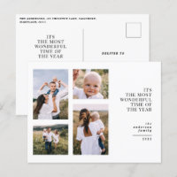 Most wonderful time christmas multi photo  announc