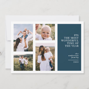 Most wonderful time christmas multi photo announcement