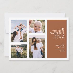 Most wonderful time christmas multi photo announcement