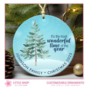 Most Wonderful Time Customizable Photo Ceramic Ornament
