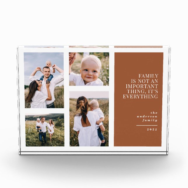 Most wonderful time elegant terracotta multi photo (Front)