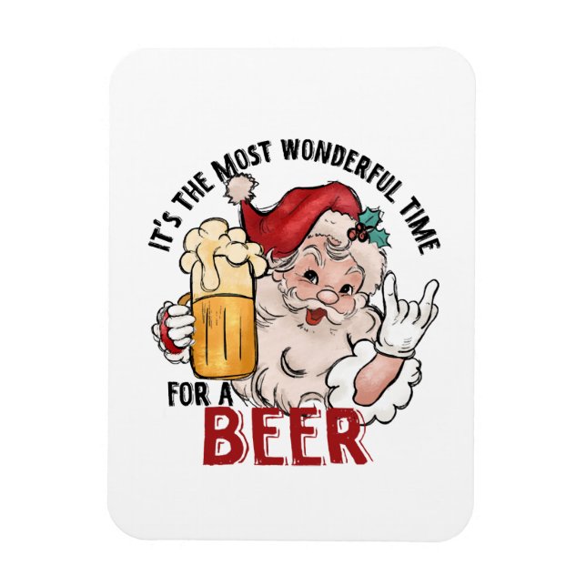 Most Wonderful Time for a Beer Magnet (Vertical)