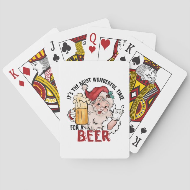 Most Wonderful Time for a Beer Playing Cards (Back)