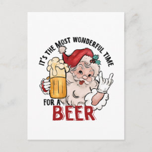 Most Wonderful Time for a Beer Postcard